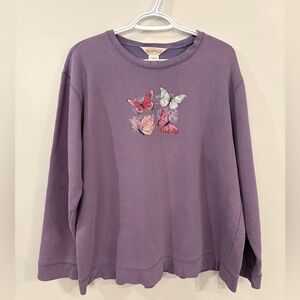 Vintage Northern Reflections crewneck sweatshirt butterfly graphics